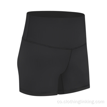 Pantaloni shorts di yoga di cintura alta